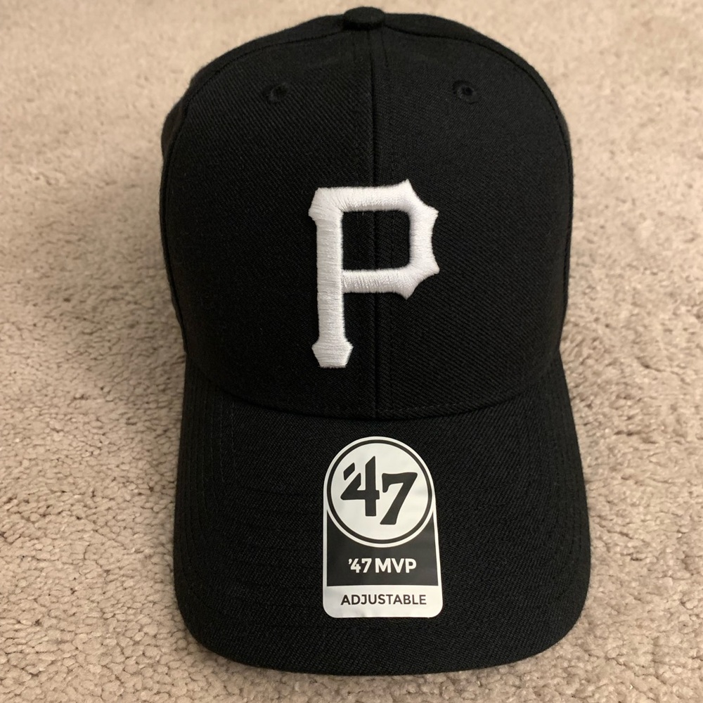 47 Brand Black and White Adjustable Hat